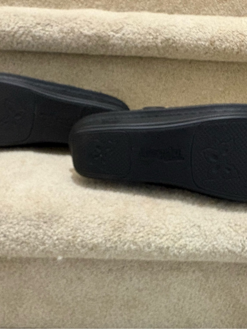 Alegria Women’s Black Leather Slip-On Clogs with Buckle - Picture 13 of 16